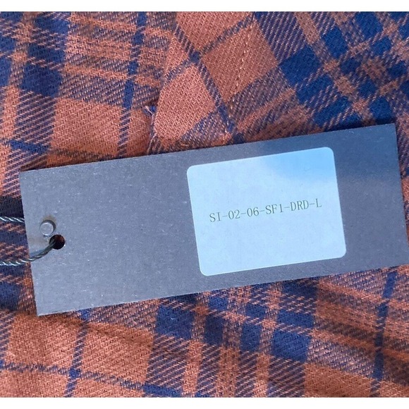 NWT Killion Plaid Button Up Shirt Size Large Men’s Brown - Picture 5 of 10